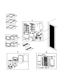 Freezer parts for Samsung Refrigerator RS267TDBP/XAA-00 from AppliancePartsPros.com