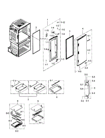 Right Door parts for Samsung Refrigerator RF28JBEDBSG/AA-04 from AppliancePartsPros.com
