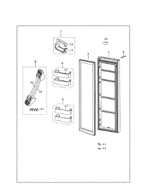 Refrigerator Door parts for Samsung Refrigerator RS25J500DSR/AA-01 from AppliancePartsPros.com