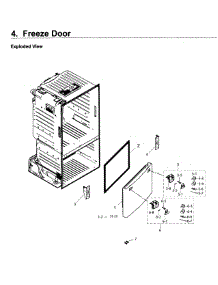 Freezer Door parts for Samsung Refrigerator RF26J7500BC/AA-01 from AppliancePartsPros.com