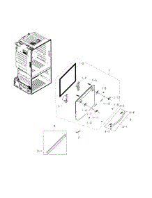 Freezer Door parts for Samsung Refrigerator RF28HFEDBBC/AA-02 from AppliancePartsPros.com