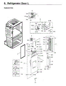 Door Left parts for Samsung Refrigerator RF28HMEDBWW/AA-09 from AppliancePartsPros.com