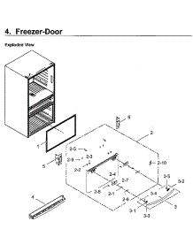 Freezer Door parts for Samsung Refrigerator RF28HMEDBWW/AA-09 from AppliancePartsPros.com