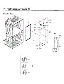 Door Right parts for Samsung Refrigerator RF28HMEDBWW/AA-09 from AppliancePartsPros.com