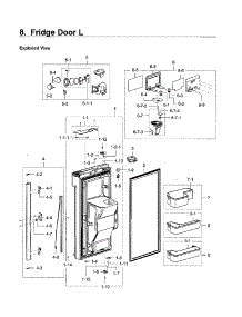 Fridge Door Lt parts for Samsung Refrigerator RF28K9070SG/AA-01 from AppliancePartsPros.com
