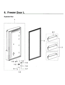 Freezer Door Lt parts for Samsung Refrigerator RF28K9070SG/AA-01 from AppliancePartsPros.com