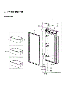 Fridge Door Rt parts for Samsung Refrigerator RF28K9070SG/AA-01 from AppliancePartsPros.com