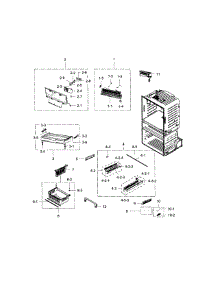 Freezer parts for Samsung Refrigerator RF28HMEDBSR/AA-03 from AppliancePartsPros.com
