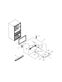 Freezer Door parts for Samsung Refrigerator RF28HMEDBSR/AA-03 from AppliancePartsPros.com