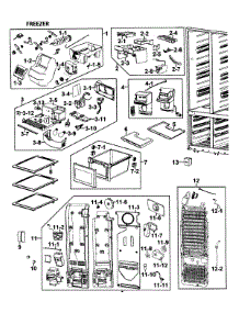 Freezer parts for Samsung Refrigerator RM257ABSH/XAA-00 from AppliancePartsPros.com