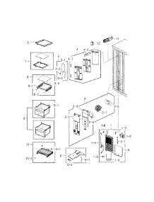 Freezer parts for Samsung Refrigerator RS22HDHPNSR/AA-00 from AppliancePartsPros.com
