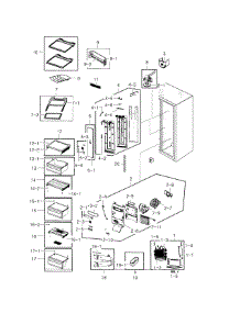 Refrigerator parts for Samsung Refrigerator RS22HDHPNSR/AA-00 from AppliancePartsPros.com