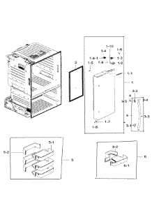 Right Door parts for Samsung Refrigerator RF28HFEDTWW/AA-04 from AppliancePartsPros.com