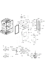 Left Door parts for Samsung Refrigerator RF28HFEDTWW/AA-04 from AppliancePartsPros.com