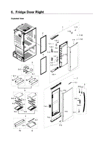 Fridge Door R parts for Samsung Refrigerator RF28HDEDPWW/AA-01 from AppliancePartsPros.com