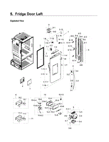Fridge Door L parts for Samsung Refrigerator RF28HDEDPWW/AA-01 from AppliancePartsPros.com