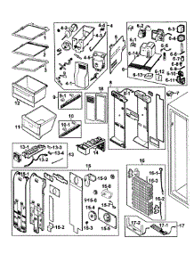 Freezer parts for Samsung Refrigerator RS269LARS/XAA-00 from AppliancePartsPros.com
