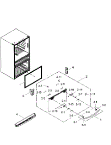 Freezer Door parts for Samsung Refrigerator RF28HMEDBBC/AA-08 from AppliancePartsPros.com