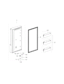 Freezer Door L parts for Samsung Refrigerator RF28K9070SG/AA-00 from AppliancePartsPros.com