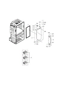 Refrigerator Door R parts for Samsung Refrigerator RF28HMEDBSR/AA-07 from AppliancePartsPros.com