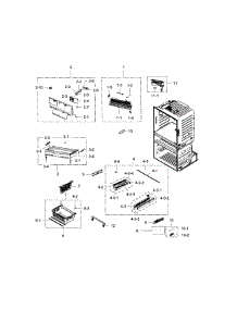Freezer parts for Samsung Refrigerator RF28HMEDBSR/AA-07 from AppliancePartsPros.com