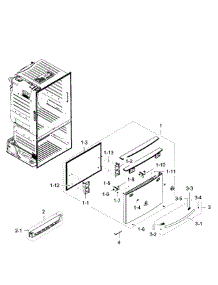 Freezer Door parts for Samsung Refrigerator RF28HFEDBSR/AA-09 from AppliancePartsPros.com