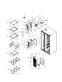 Freezer parts for Samsung Refrigerator RS267TDRS/XAA-01 from AppliancePartsPros.com