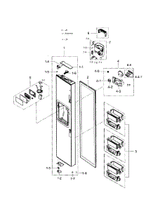 Freezer Door parts for Samsung Refrigerator RS267TDRS/XAA-01 from AppliancePartsPros.com