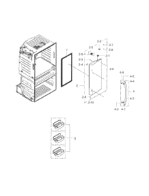 Fridge Door R parts for Samsung Refrigerator RF28HMELBSR/AA-05 from AppliancePartsPros.com