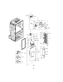 Refrigerator Door L parts for Samsung Refrigerator RF28HMEDBBC/AA-01 from AppliancePartsPros.com