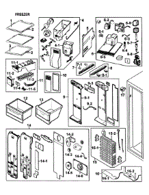 Freezer parts for Samsung Refrigerator RH269LBSH/XAA-00 from AppliancePartsPros.com