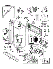 Cabinet parts for Samsung Refrigerator RH269LBSH/XAA-00 from AppliancePartsPros.com