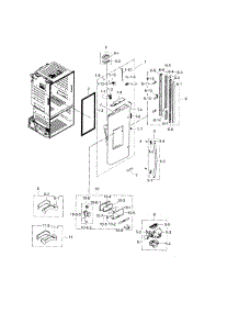 Fridge Door L parts for Samsung Refrigerator RF28HFEDBWW/AA-03 from AppliancePartsPros.com