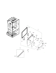 Freezer Door parts for Samsung Refrigerator RF28HFEDBWW/AA-03 from AppliancePartsPros.com