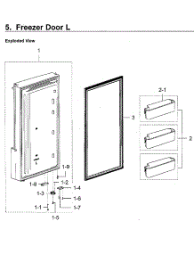 Freezer Door Lt parts for Samsung Refrigerator RF28M9580SR/AA-00 from AppliancePartsPros.com