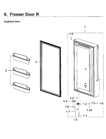 Freezer Door Rt parts for Samsung Refrigerator RF28M9580SR/AA-00 from AppliancePartsPros.com