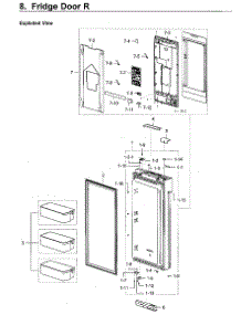 Fridge Door Rt parts for Samsung Refrigerator RF28M9580SR/AA-00 from AppliancePartsPros.com