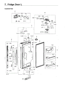 Fridge Door Lt parts for Samsung Refrigerator RF28M9580SR/AA-00 from AppliancePartsPros.com