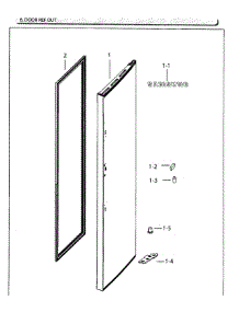 Door Ref Outer parts for Samsung Refrigerator RH25H5611SG/AA-01 from AppliancePartsPros.com