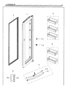 Door Ref Inner parts for Samsung Refrigerator RH25H5611SG/AA-01 from AppliancePartsPros.com