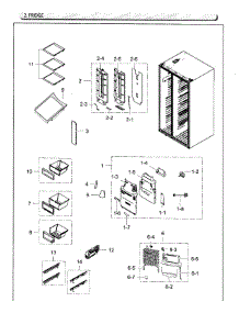 Fridge parts for Samsung Refrigerator RH25H5611SG/AA-01 from AppliancePartsPros.com