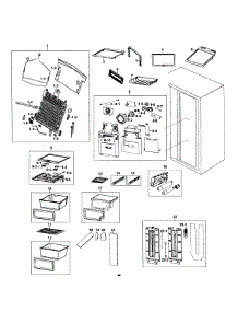 Refrigerator parts for Samsung Refrigerator RS267TDWP/XAA-00 from AppliancePartsPros.com