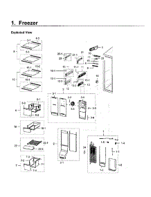 Freezer parts for Samsung Refrigerator RH22H9010SR/AA-05 from AppliancePartsPros.com