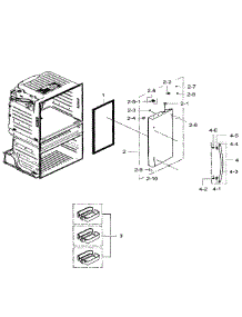 Right Door parts for Samsung Refrigerator RF28HMEDBWW/AA-06 from AppliancePartsPros.com