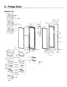 Right Door parts for Samsung Refrigerator RH22H9010SR/AA-04 from AppliancePartsPros.com