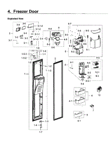 Left Door parts for Samsung Refrigerator RH22H9010SR/AA-04 from AppliancePartsPros.com