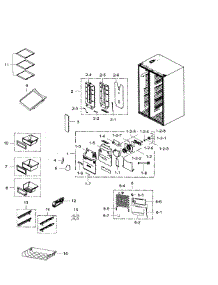 Fridge parts for Samsung Refrigerator RS265TDBP/XAA-02 from AppliancePartsPros.com