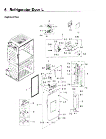 Fridge Door L parts for Samsung Refrigerator RF28JBEDBSG/AA-06 from AppliancePartsPros.com