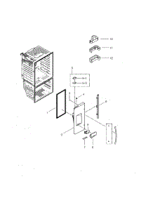 Refrigerator Door Left parts for Samsung Refrigerator RFG29THDRS/XAA-01 from AppliancePartsPros.com