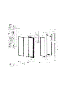 Fridge Door parts for Samsung Refrigerator RH22H8010SR/AA-00 from AppliancePartsPros.com